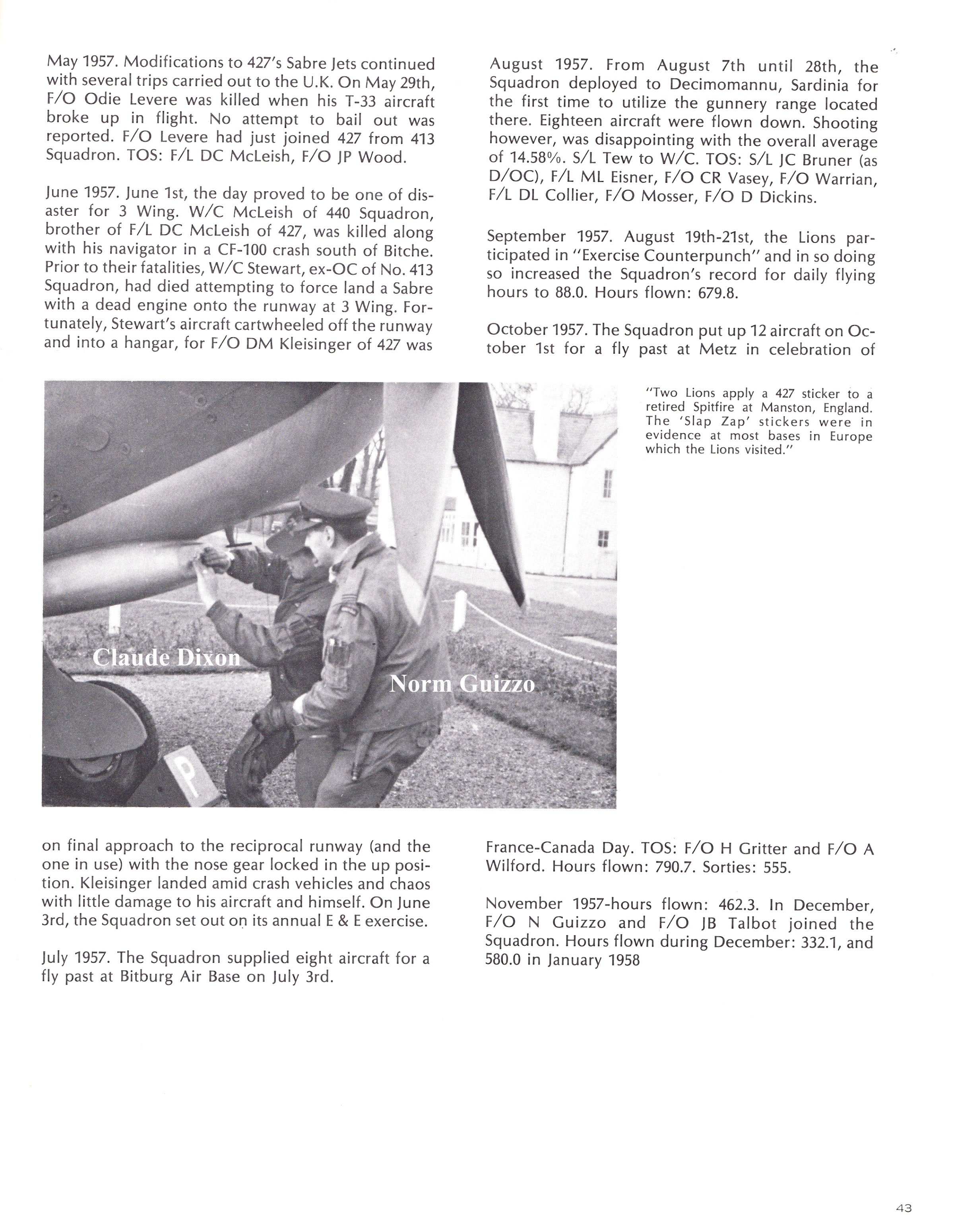 Squadron Sabre diary 1957-1962