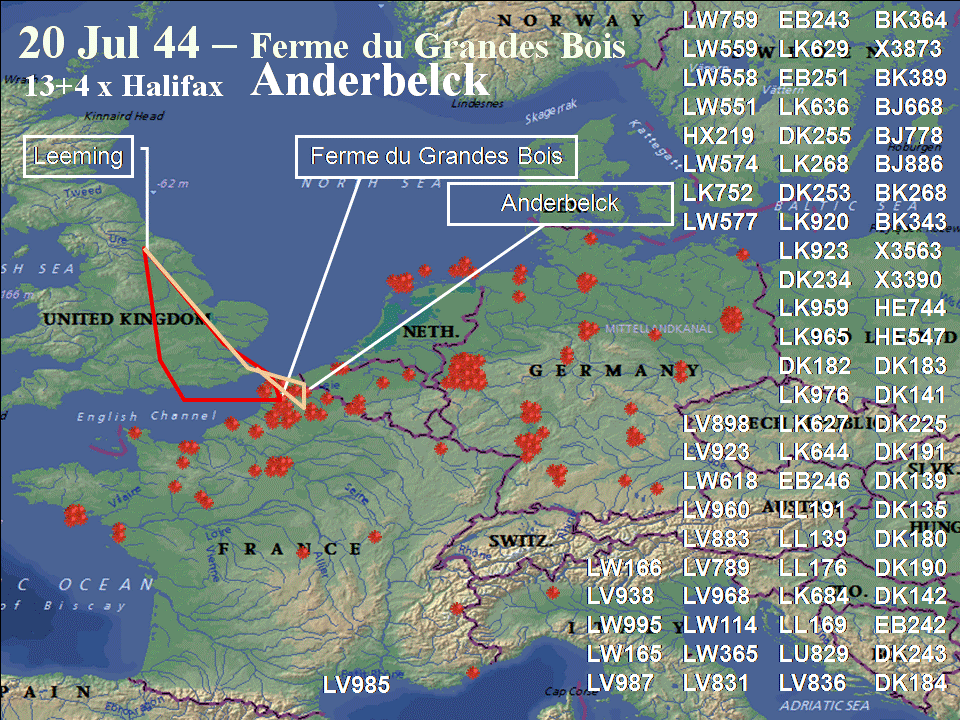 July 20, 1944 raid route