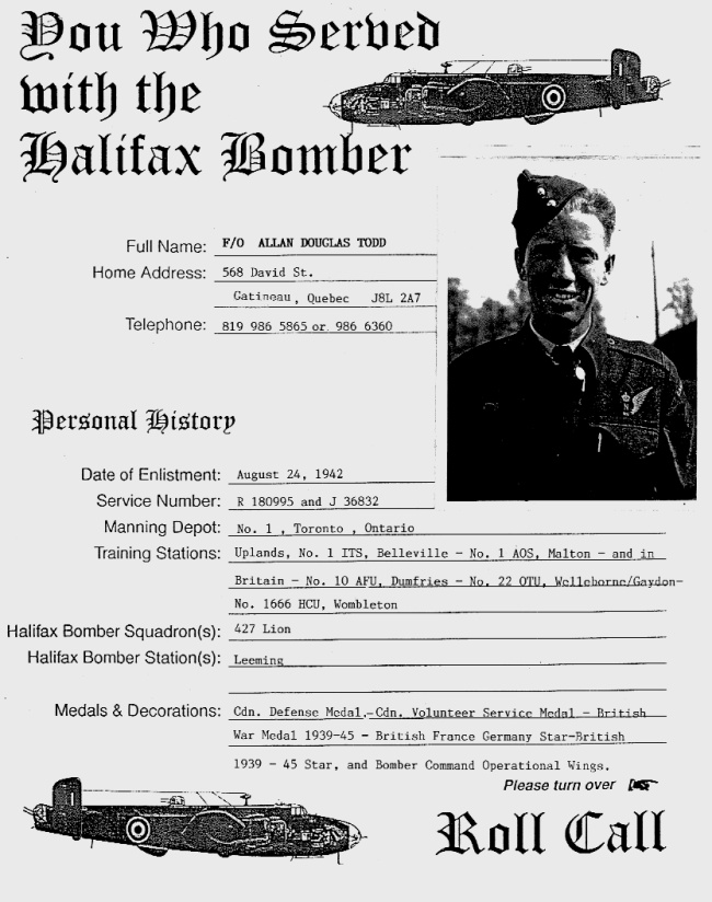 Allan's military record