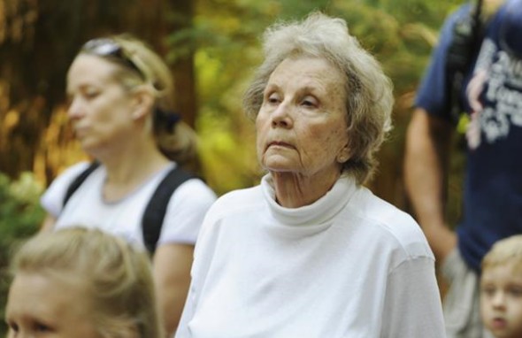 Widow at crash site