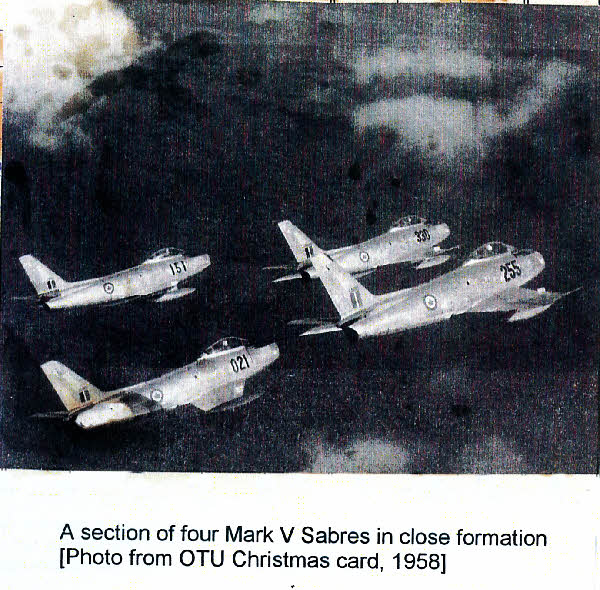 4 Sabres in formation
