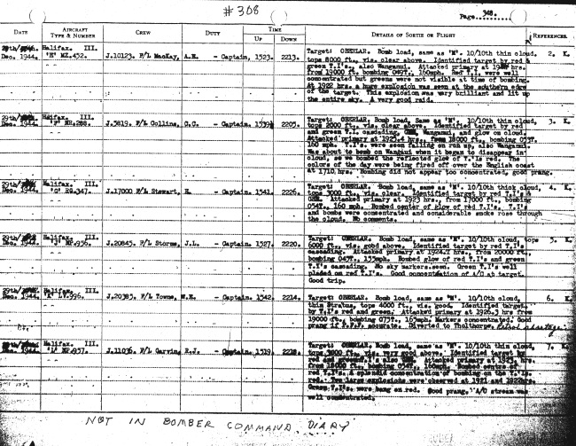 Ops Record - December 29, 1944