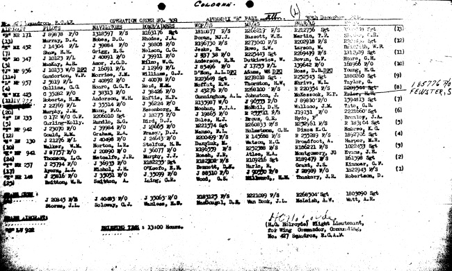 Ops Order - December 30, 1944
